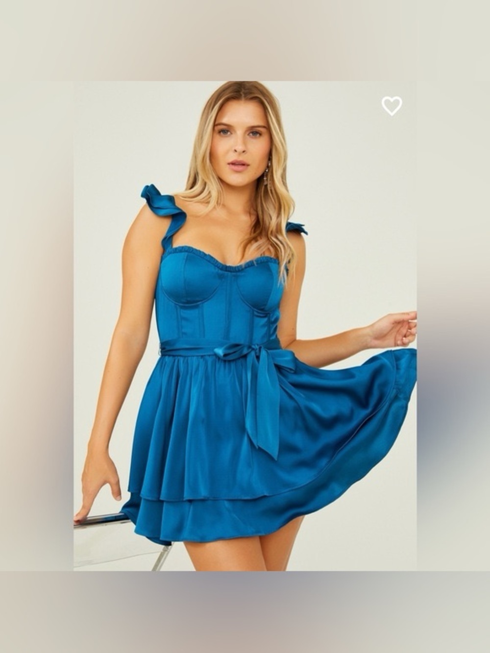 Altar'd State Melney Mini Dress Medium Moroccan Blue NWT